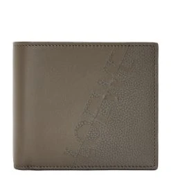 LOEWE Leather Signature Bifold Wallet KHAKI GREEN/ORANGE Wallets