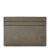LOEWE Leather Signature Card Holder KHAKI GREEN/ORANGE Cardholders -LOEWE Sales loewe leather signature card holder 17581390 37441405 1000