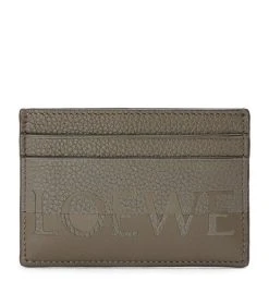 LOEWE Leather Signature Card Holder KHAKI GREEN/ORANGE Cardholders