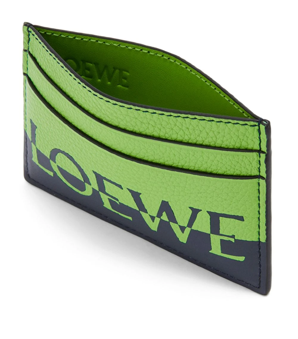 LOEWE Leather Signature Card Holder APPLE GREEN/DEEPNAVY Cardholders 4 LOEWE Leather Signature Card Holder APPLE GREEN/DEEPNAVY Cardholders - Image 2
