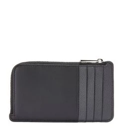 LOEWE Leather Signature Coin Card Holder ANTHRACITE/BLACK Cardholders -LOEWE Sales loewe leather signature coin card holder 17581354 37439516 1000