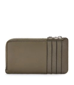 LOEWE Leather Signature Coin Card Holder KHAKI GREEN/ORANGE Cardholders -LOEWE Sales loewe leather signature coin card holder 17581383 37440585 1000