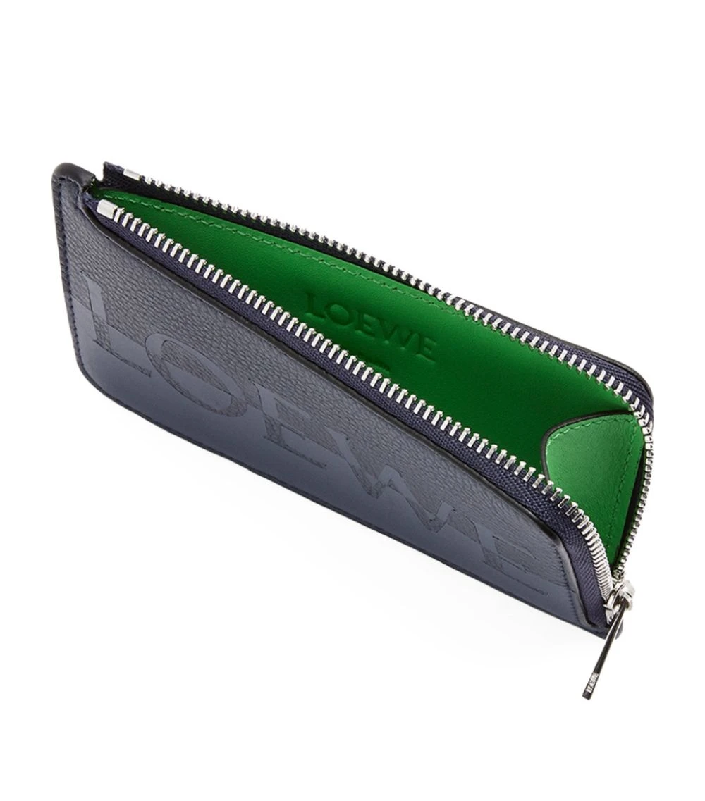 LOEWE Leather Signature Coin Card Holder OCEAN/APPLE GREEN Cardholders 4 LOEWE Leather Signature Coin Card Holder OCEAN/APPLE GREEN Cardholders - Image 2
