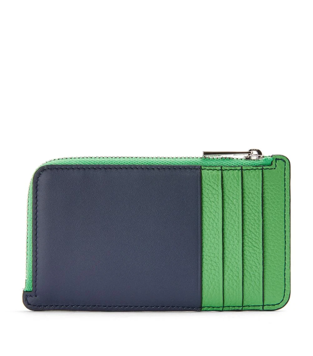 LOEWE Leather Signature Coin Card Holder APPLE GREEN/DEEPNAVY Cardholders 5 LOEWE Leather Signature Coin Card Holder APPLE GREEN/DEEPNAVY Cardholders - Image 3