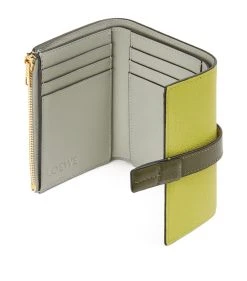 LOEWE Leather Trifold Wallet LIME YELLOW/AVOCADO Wallets -LOEWE Sales loewe leather trifold wallet 17581394 36547745 1000