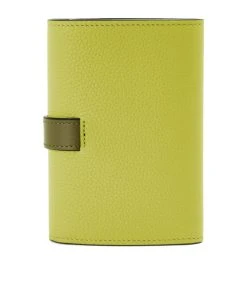 LOEWE Leather Trifold Wallet LIME YELLOW/AVOCADO Wallets