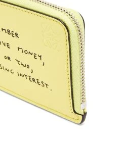 LOEWE Leather Words Coin Card Holder LIGHT YELLOW Cardholders -LOEWE Sales loewe leather words coin card holder 17581343 37439483 1000