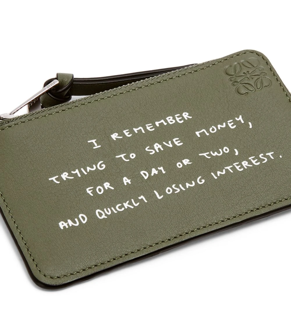 LOEWE Leather Words Coin Card Holder AVOCADO GREEN Cardholders 6 LOEWE Leather Words Coin Card Holder AVOCADO GREEN Cardholders - Image 4