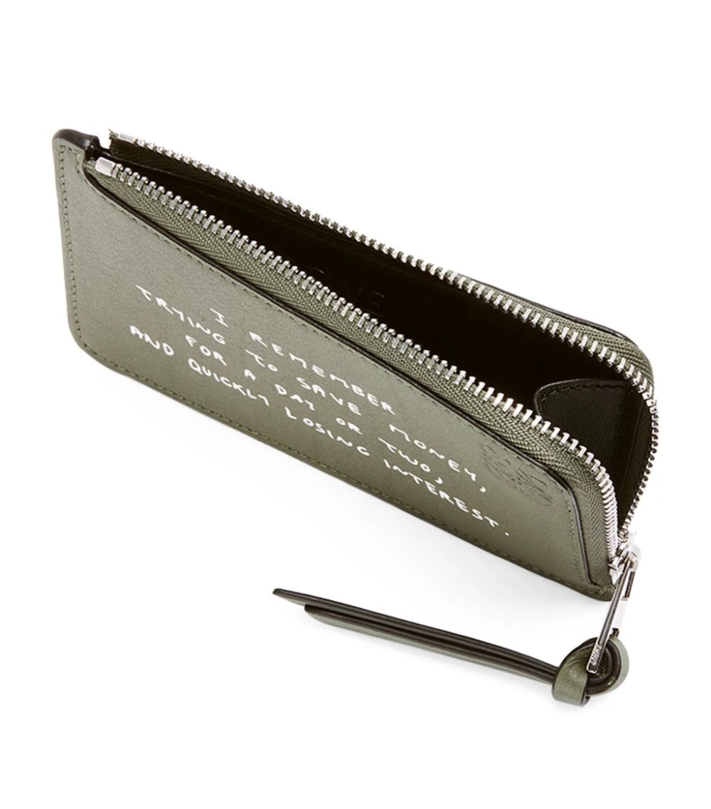LOEWE Leather Words Coin Card Holder AVOCADO GREEN Cardholders 4 LOEWE Leather Words Coin Card Holder AVOCADO GREEN Cardholders - Image 2