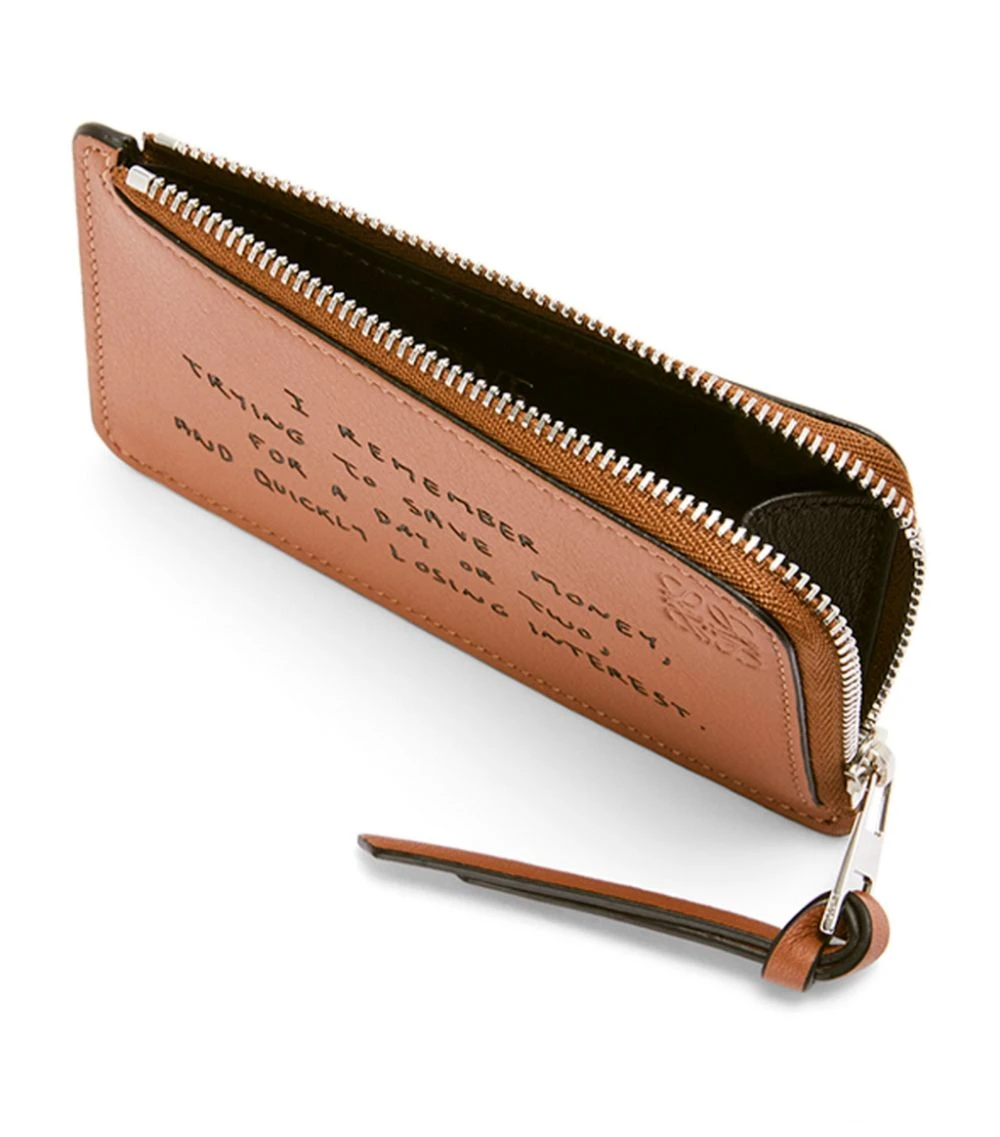 LOEWE Leather Words Coin Card Holder TAN Cardholders 4 LOEWE Leather Words Coin Card Holder TAN Cardholders - Image 2