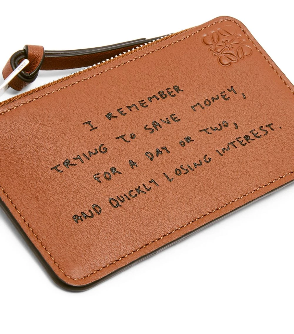 LOEWE Leather Words Coin Card Holder TAN Cardholders 6 LOEWE Leather Words Coin Card Holder TAN Cardholders - Image 4