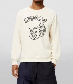 LOEWE Logo Sweatshirt SOFT WHITE Sweatshirts -LOEWE Sales loewe logo sweatshirt 16648472 32816786 1000