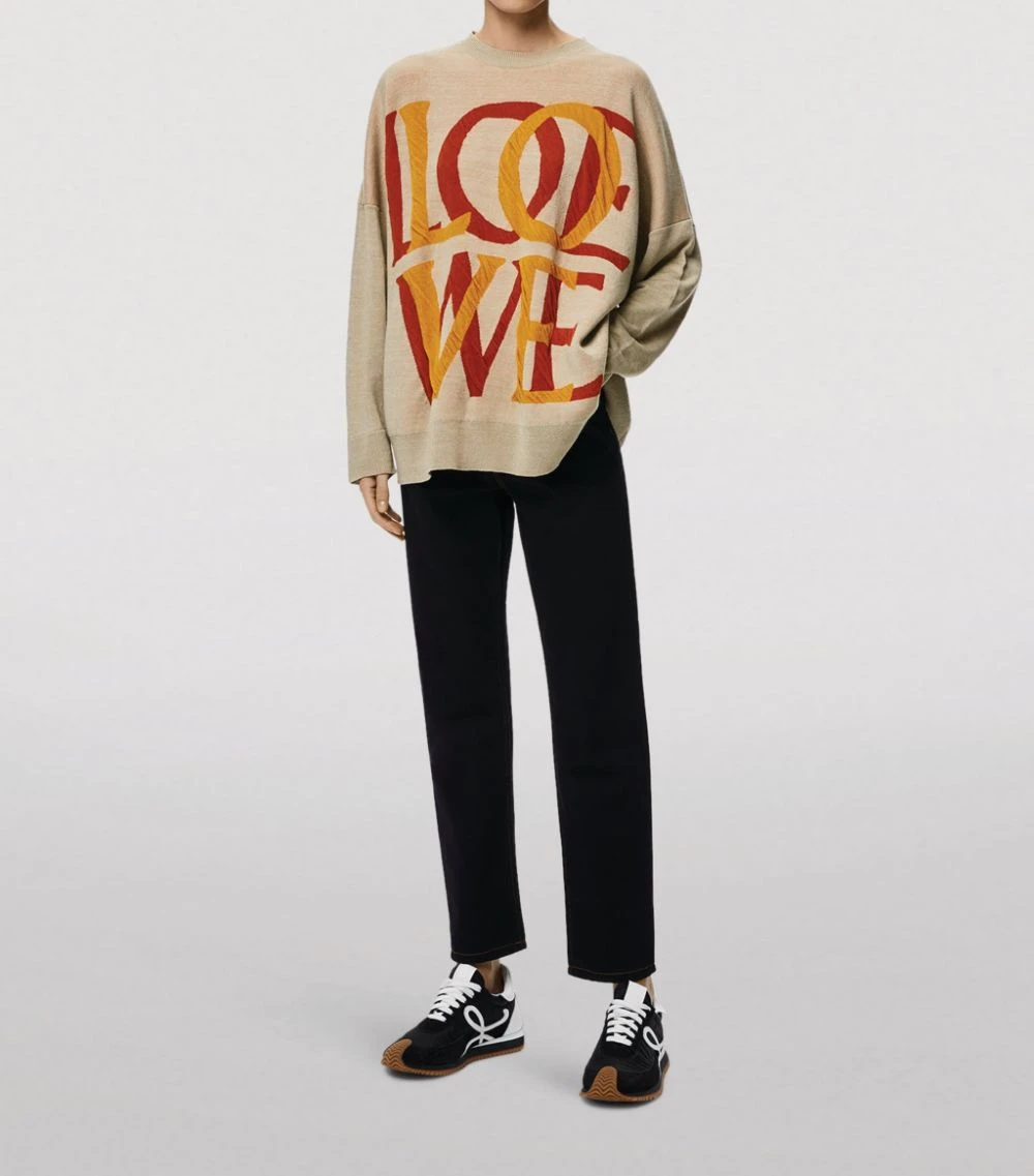 LOEWE Love Jacquard Sweater SAND Sweaters 4 LOEWE Love Jacquard Sweater SAND Sweaters - Image 2