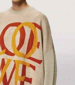 LOEWE Love Jacquard Sweater SAND Sweaters 11 LOEWE Love Jacquard Sweater SAND Sweaters -LOEWE Sales loewe love jacquard sweater 16930601 33637298 1000