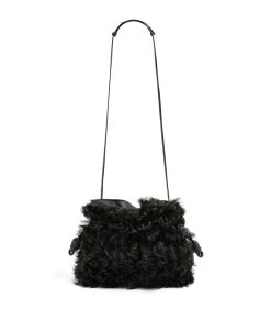 LOEWE Medium Flamenco Clutch Bag Black Clutch Bags