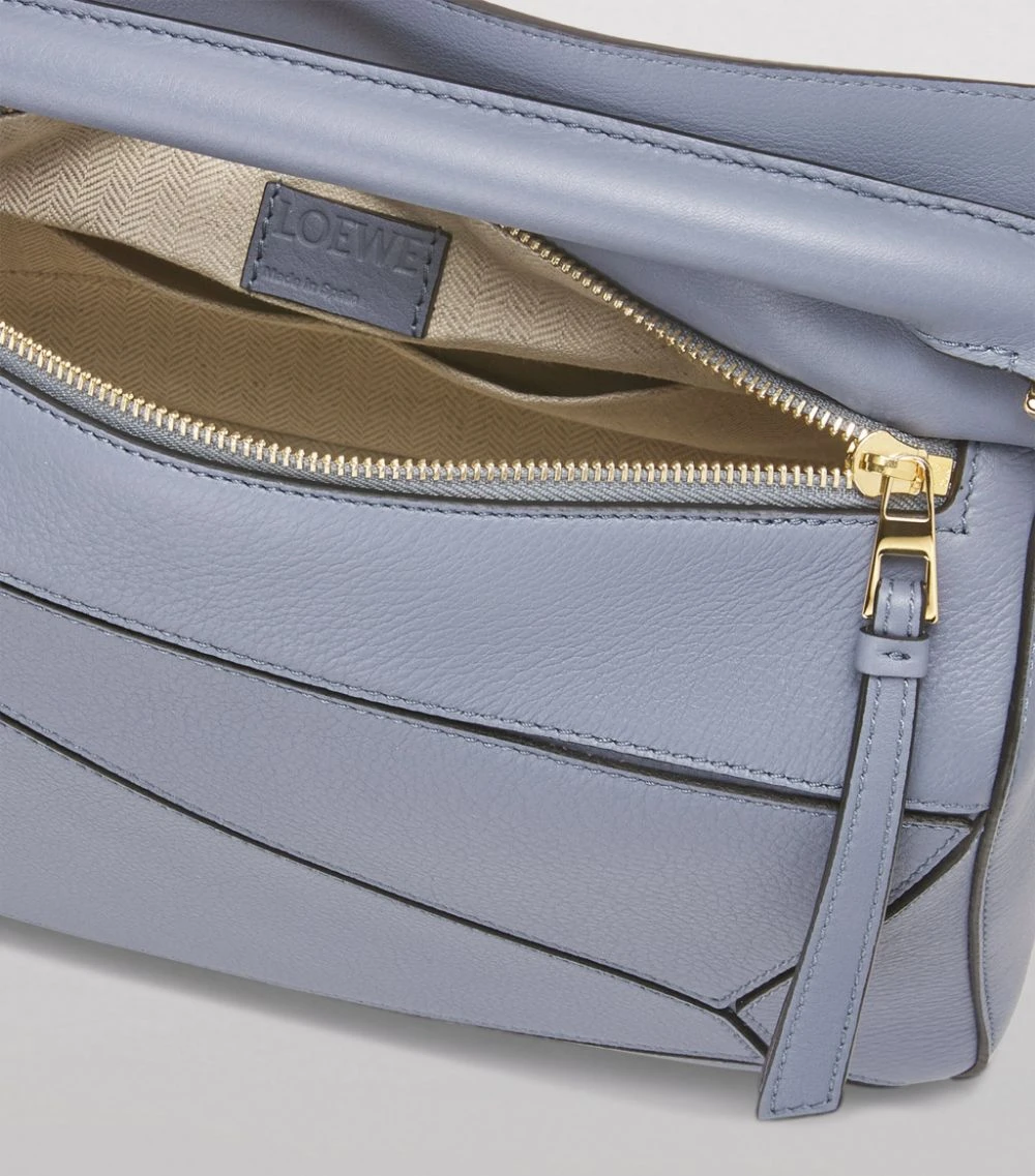 LOEWE Medium Leather Puzzle Bag ATLANTIC BLUE Shoulder Bags 8 LOEWE Medium Leather Puzzle Bag ATLANTIC BLUE Shoulder Bags - Image 6