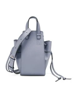 LOEWE Mini Hammock Drawstring Bag ATLANTIC BLUE Shoulder Bags