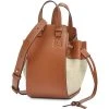 LOEWE Mini Leather and Canvas Hammock DrawstringBag ECRU/TAN Shoulder Bags 2 LOEWE Mini Leather and Canvas Hammock DrawstringBag ECRU/TAN Shoulder Bags -LOEWE Sales loewe mini leather and canvas hammock drawstringbag 17105043 34310587 1000