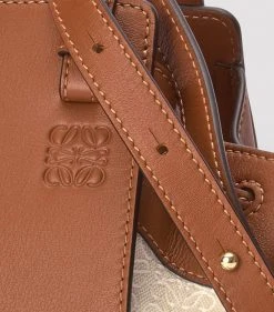 LOEWE Mini Leather and Canvas Hammock DrawstringBag ECRU/TAN Shoulder Bags 9 LOEWE Mini Leather and Canvas Hammock DrawstringBag ECRU/TAN Shoulder Bags -LOEWE Sales loewe mini leather and canvas hammock drawstringbag 17105043 34310595 1000