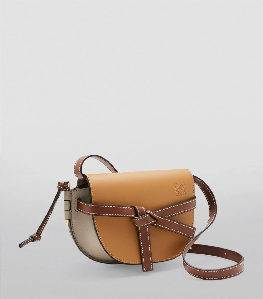 LOEWE Mini Leather Gate Dual Bag AMBER/L.GREY/RUST Mini Bags 4 LOEWE Mini Leather Gate Dual Bag AMBER/L.GREY/RUST Mini Bags - Image 2