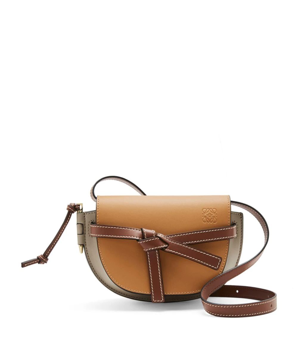 LOEWE Mini Leather Gate Dual Bag AMBER/L.GREY/RUST Mini Bags 3 LOEWE Mini Leather Gate Dual Bag AMBER/L.GREY/RUST Mini Bags