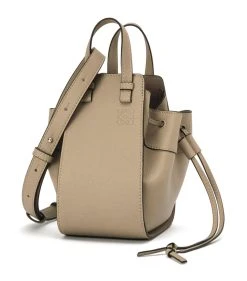 LOEWE Mini Leather Hammock Bag SAND Mini Bags