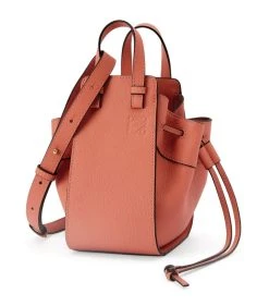 LOEWE Mini Leather Hammock Bag PINK TULIP Mini Bags