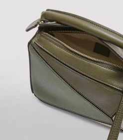 LOEWE Mini Leather Puzzle Bag AUTUMN GREEN/LIGHT O Mini Bags -LOEWE Sales loewe mini leather puzzle bag 17282276 35296646 1000