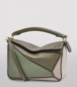 LOEWE Mini Leather Puzzle Bag AUTUMN GREEN/LIGHT O Mini Bags -LOEWE Sales loewe mini leather puzzle bag 17282276 35297186 1000