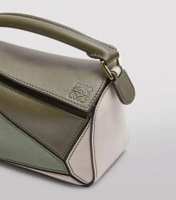 LOEWE Mini Leather Puzzle Bag AUTUMN GREEN/LIGHT O Mini Bags -LOEWE Sales loewe mini leather puzzle bag 17282276 35297192 1000