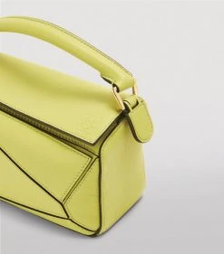 LOEWE Mini Leather Puzzle Bag LIME YELLOW Crossbody Bags -LOEWE Sales loewe mini leather puzzle bag 17581318 36873400 1000