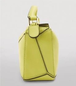 LOEWE Mini Leather Puzzle Bag LIME YELLOW Crossbody Bags -LOEWE Sales loewe mini leather puzzle bag 17581318 36874244 1000