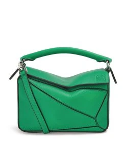 LOEWE Mini Leather Puzzle Bag JUNGLE GREEN Mini Bags