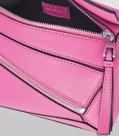 LOEWE Mini Leather Puzzle Belt Bag NEON PINK Pouches -LOEWE Sales loewe mini leather puzzle belt bag 17581309 36875003 1000