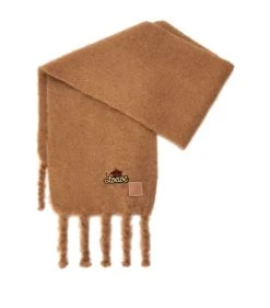 LOEWE Mohair Crown Appliqué Scarf BROWN Scarves 6 LOEWE Mohair Crown Appliqué Scarf BROWN Scarves -LOEWE Sales loewe mohair crown applique scarf 17583149 37441125 1000