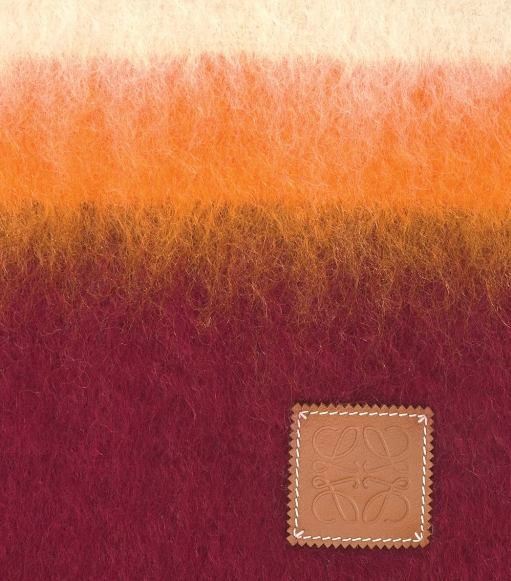 LOEWE Mohair-Wool Striped Scarf BLUE/DARK GREEN Scarves 5 LOEWE Mohair-Wool Striped Scarf BLUE/DARK GREEN Scarves - Image 3