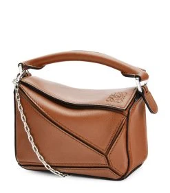 LOEWE Nano Leather Puzzle Bag TAN Crossbody Bags