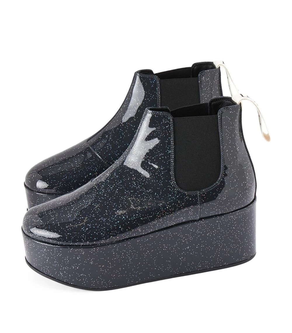 LOEWE Patent Leather Platform Boots 60 BLACK Ankle Boots 4 LOEWE Patent Leather Platform Boots 60 BLACK Ankle Boots - Image 2