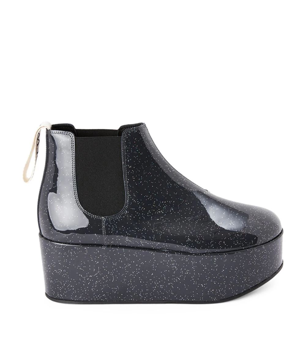 LOEWE Patent Leather Platform Boots 60 BLACK Ankle Boots 3 LOEWE Patent Leather Platform Boots 60 BLACK Ankle Boots
