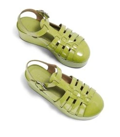 LOEWE Patent Leather Wedge Sandals 60 ANISEED GREEN Wedges 8 LOEWE Patent Leather Wedge Sandals 60 ANISEED GREEN Wedges -LOEWE Sales loewe patent leather wedge sandals 60 17581225 37440328 1000