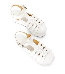 LOEWE Patent Leather Wedge Sandals 60 SOFT WHITE Wedges -LOEWE Sales loewe patent leather wedge sandals 60 17581238 37439308 1000