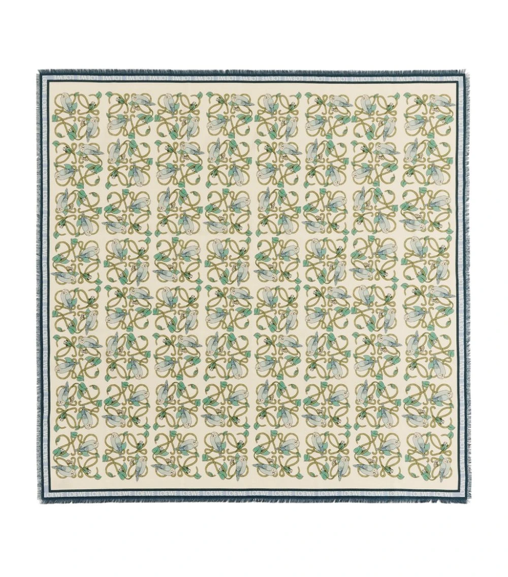LOEWE Printed Herbarium Scarf MULTICOLOR/NAVY Scarves 3 LOEWE Printed Herbarium Scarf MULTICOLOR/NAVY Scarves