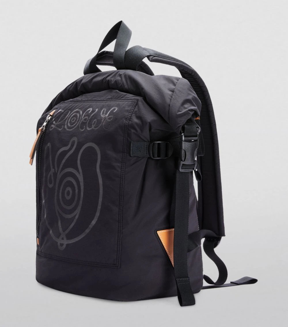 LOEWE Roll Top Backpack BLACK Backpacks 4 LOEWE Roll Top Backpack BLACK Backpacks - Image 2