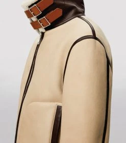 LOEWE Shearling Aviator Jacket SOFT WHITE/BROWN/TAN Leather Jackets 11 LOEWE Shearling Aviator Jacket SOFT WHITE/BROWN/TAN Leather Jackets -LOEWE Sales loewe shearling aviator jacket 17089287 34218329 1000