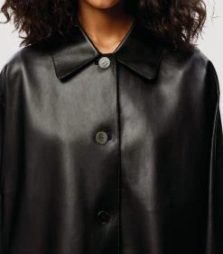 LOEWE Shearling-Collar Leather Jacket BLACK/IVORY Leather Jackets 11 LOEWE Shearling-Collar Leather Jacket BLACK/IVORY Leather Jackets -LOEWE Sales loewe shearling collar leather jacket 17066995 34137241 1000