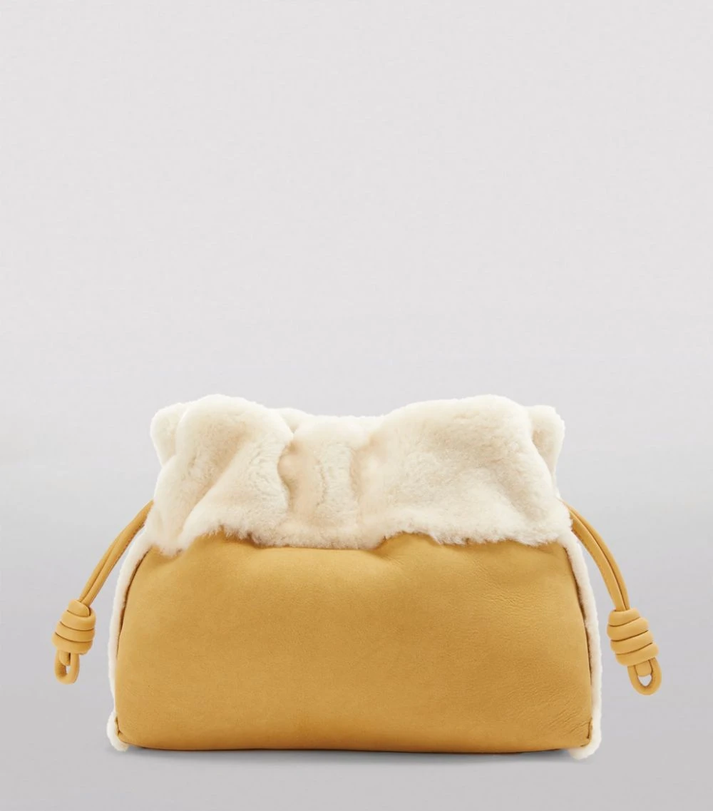 LOEWE Shearling Flamenco Clutch Bag Light Caramel Clutch Bags 4 LOEWE Shearling Flamenco Clutch Bag Light Caramel Clutch Bags - Image 2