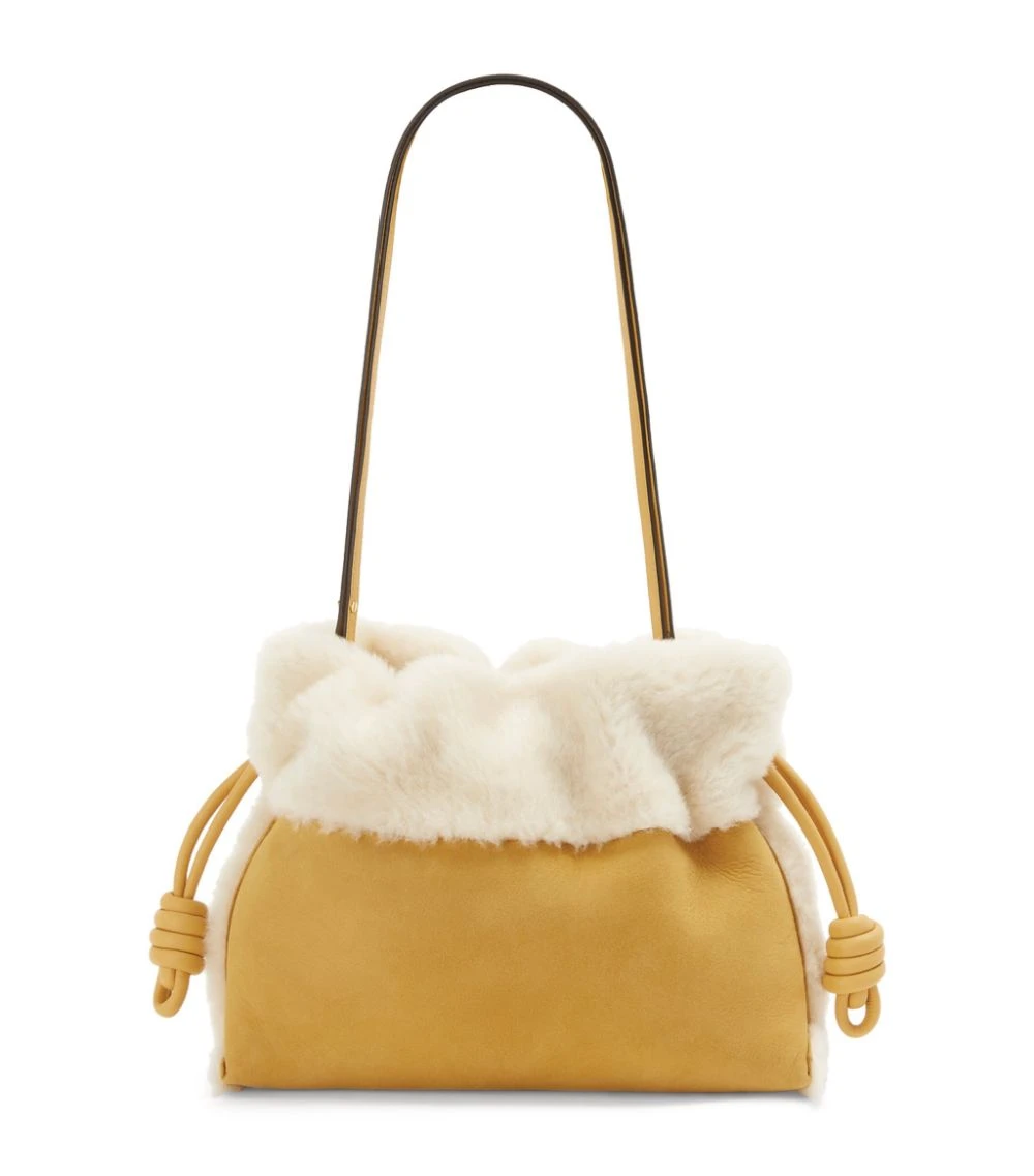 LOEWE Shearling Flamenco Clutch Bag Light Caramel Clutch Bags 3 LOEWE Shearling Flamenco Clutch Bag Light Caramel Clutch Bags
