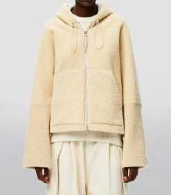 LOEWE Shearling Hooded Jacket CREAM/BLUE/PURPLE Leather Jackets 9 LOEWE Shearling Hooded Jacket CREAM/BLUE/PURPLE Leather Jackets -LOEWE Sales loewe shearling hooded jacket 16117579 30240096 1000
