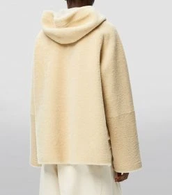 LOEWE Shearling Hooded Jacket CREAM/BLUE/PURPLE Leather Jackets 10 LOEWE Shearling Hooded Jacket CREAM/BLUE/PURPLE Leather Jackets -LOEWE Sales loewe shearling hooded jacket 16117579 30240101 1000
