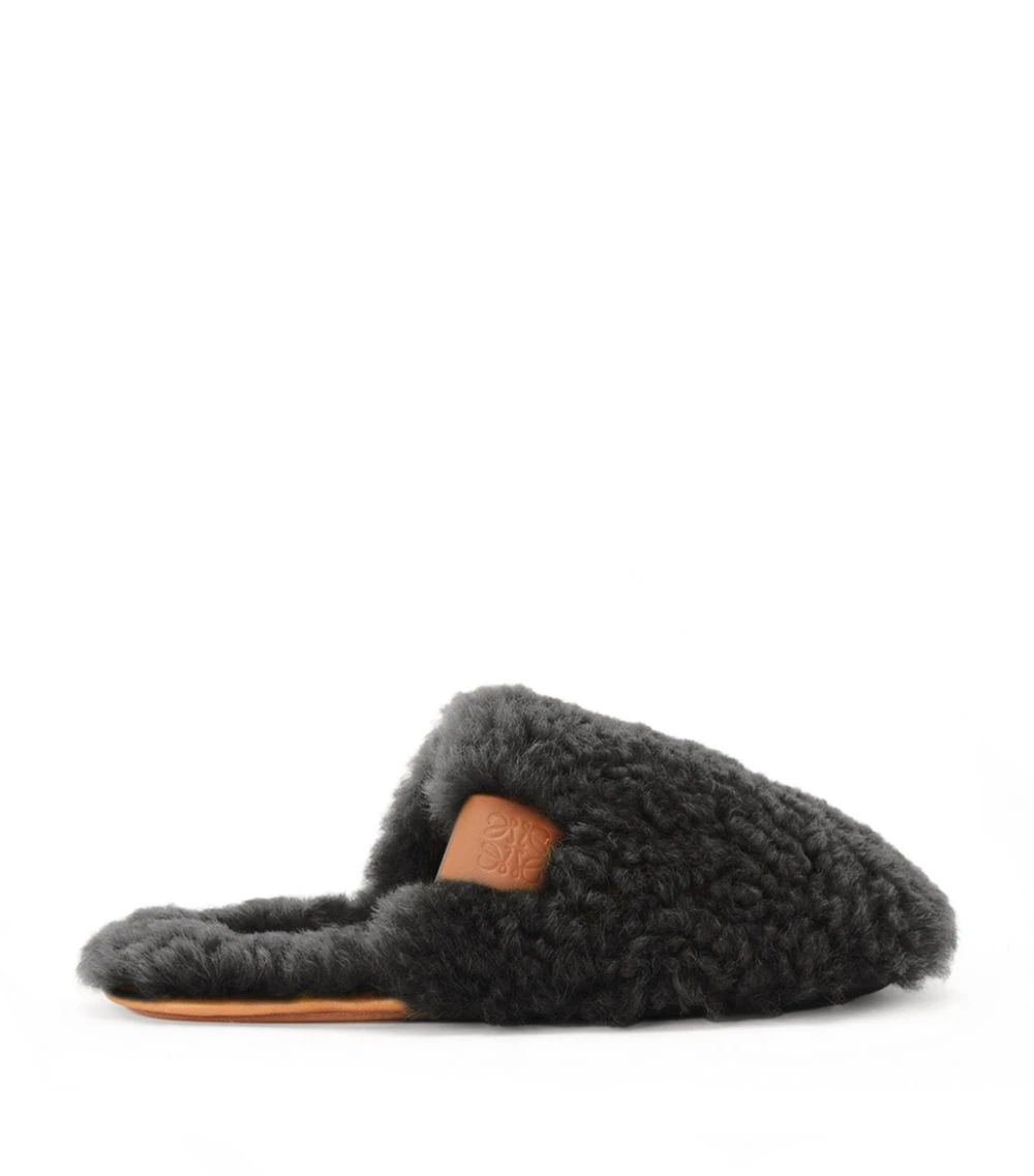 LOEWE Shearling Slippers BLACK 3 LOEWE Shearling Slippers BLACK